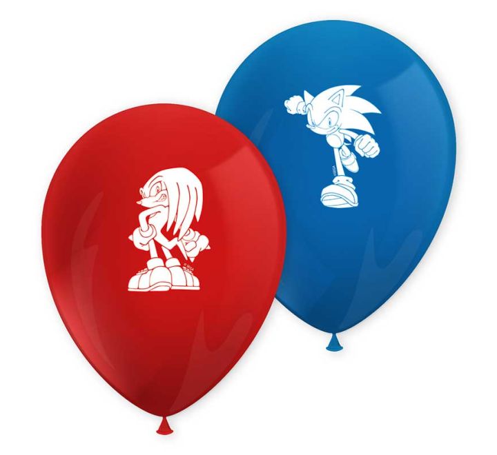 Sonic Printed Latex Balloons ( 8 Pieces )