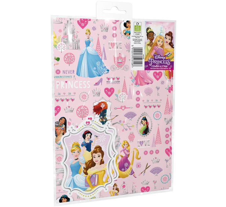 Disney Princess Gift Wrap & Tag