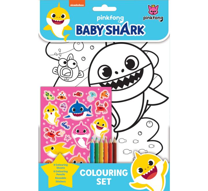 Baby Shark Colouring Set