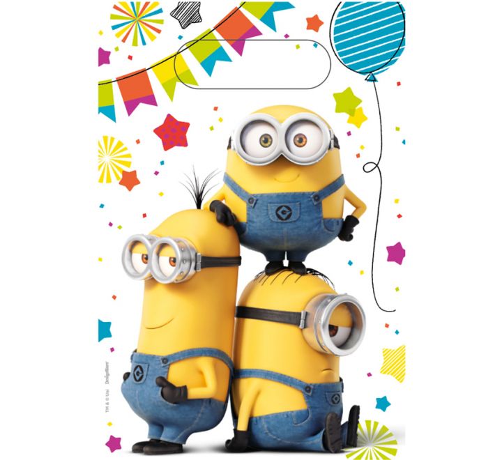 Despicable Me Minions Paper Loot bags ( 8 Pieces )