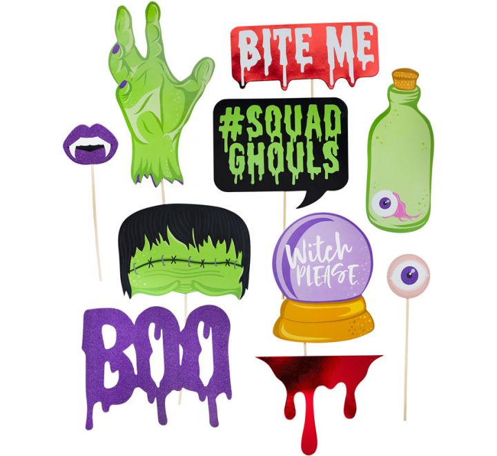 Halloween Photo Booth Props 10 Pack
