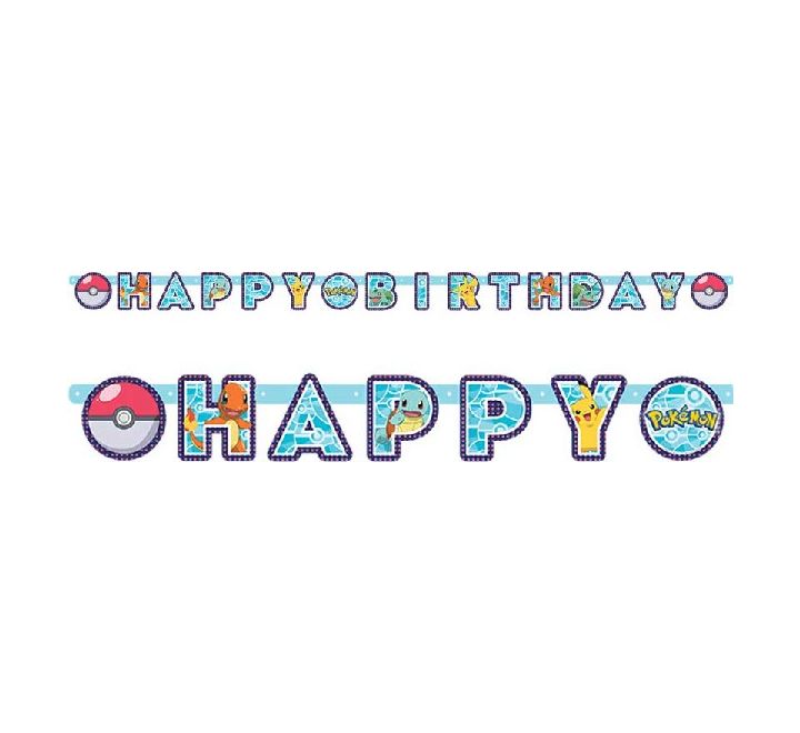 Pokemon Happy Birthday Banner
