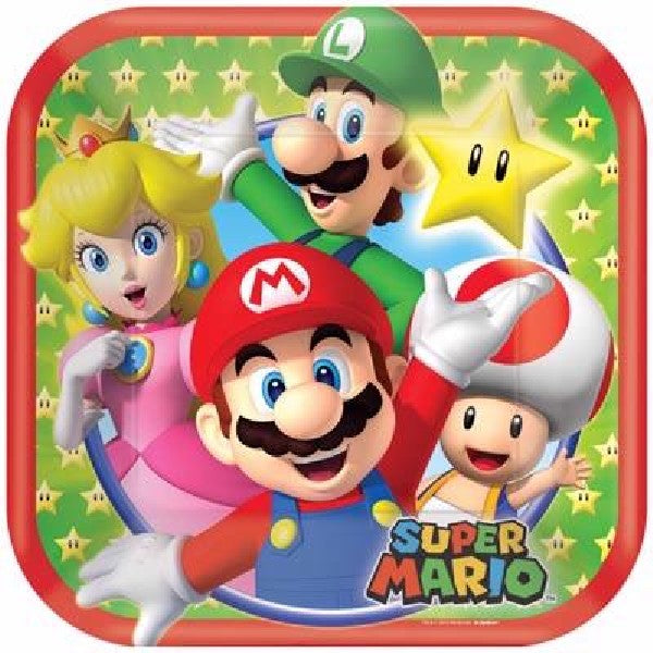 Super Mario Square Plates 18CM (8)
