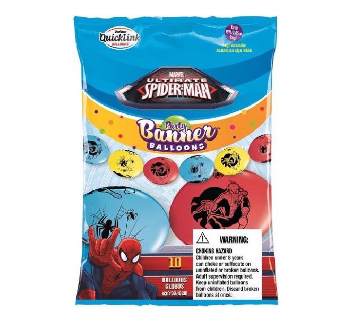 Spiderman Party Banner Balloons
