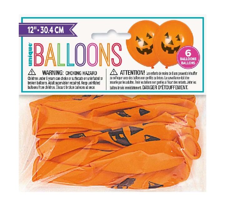 Pumpkin Balloons ( 6 Pieces )