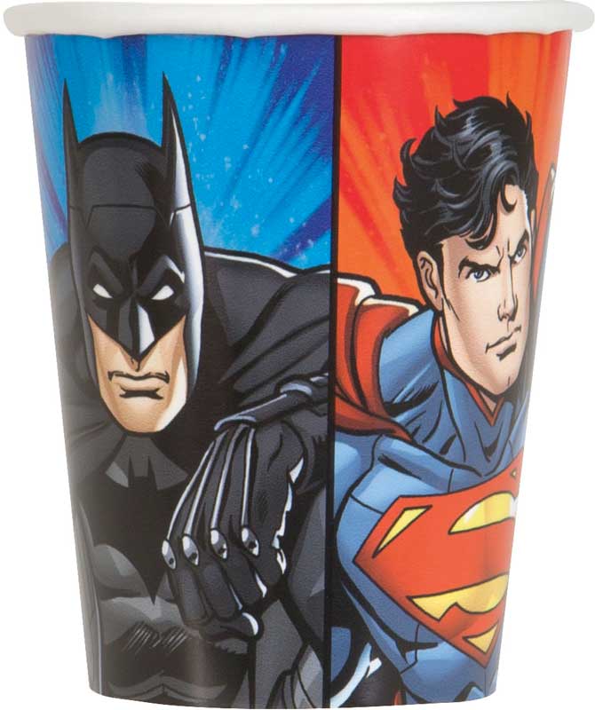 Justice League Paper Cups (8 pieces)