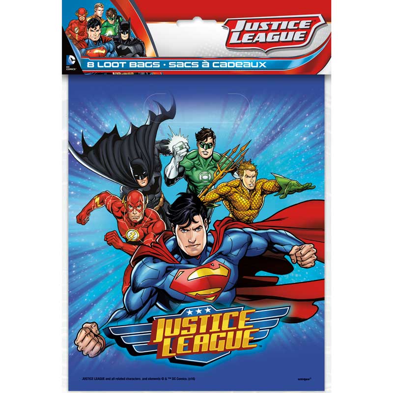 Justice League Party Bags (8 pieces)