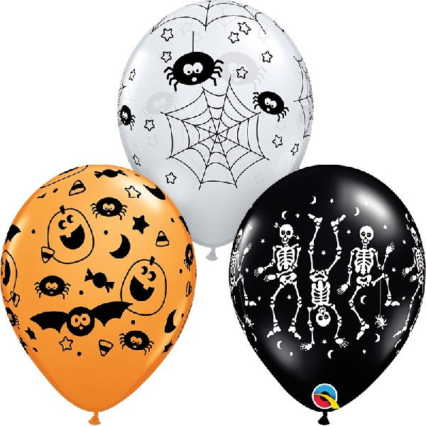 Spooky Asst Latex Balloons