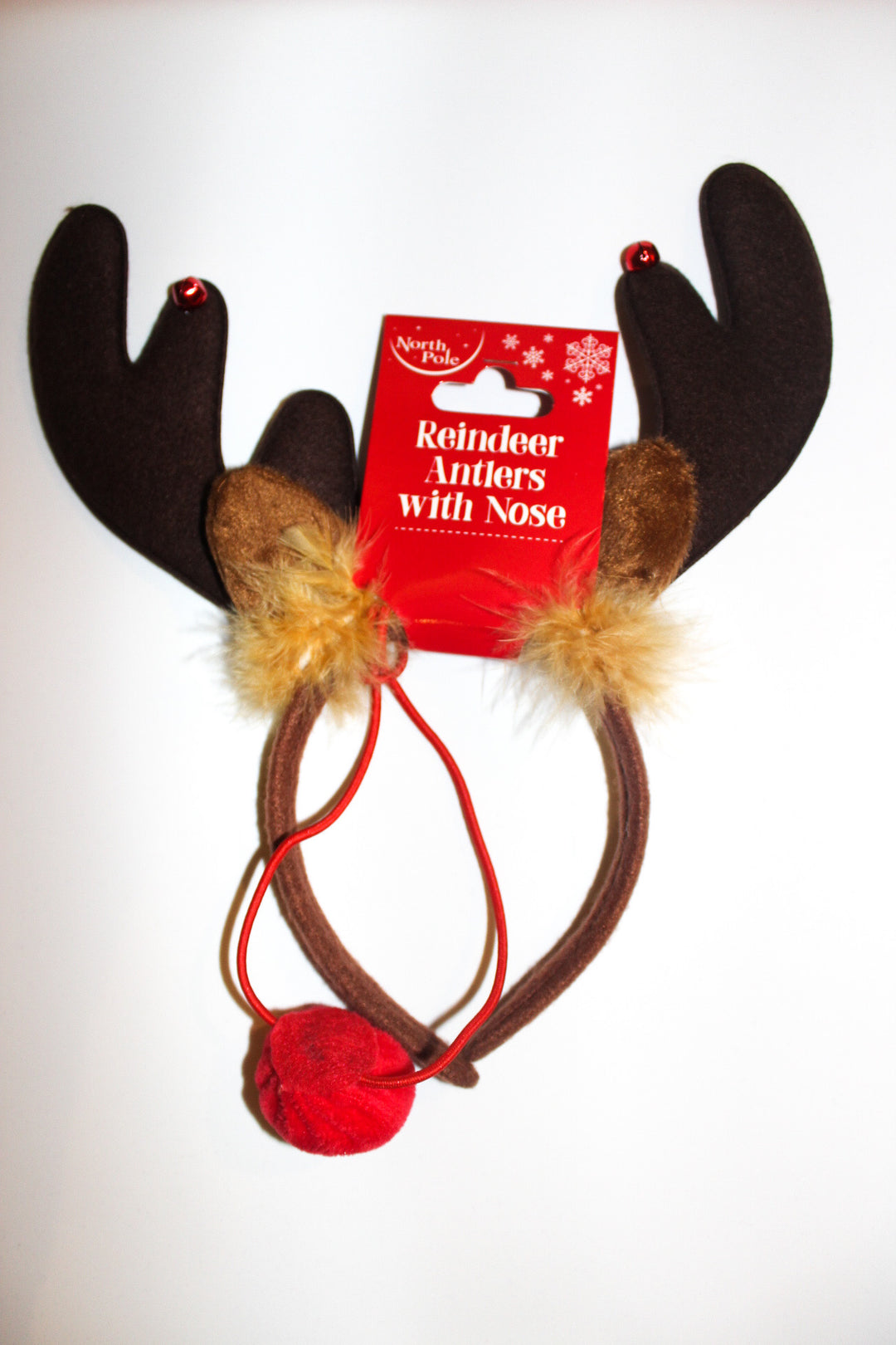 Christmas Antler Headband With Nose