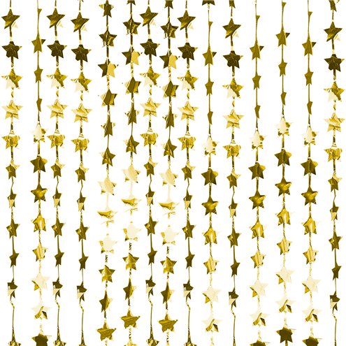 Gold Glitter Star Foil Curtain Backdrop