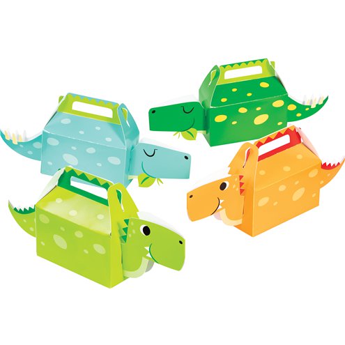 3D Dino Boy Party Boxes - 13 x 31cm