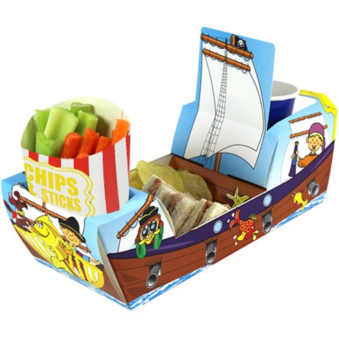 Pirate Ship Combi Food Tray - 26cm long