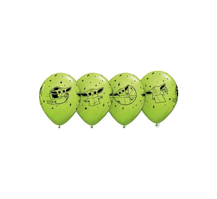 Mandalorian Latex Balloons 6 Inch ( 12 Pieces )