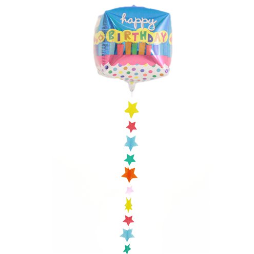 Multi Coloured Stars Balloon Tail- 1.2m