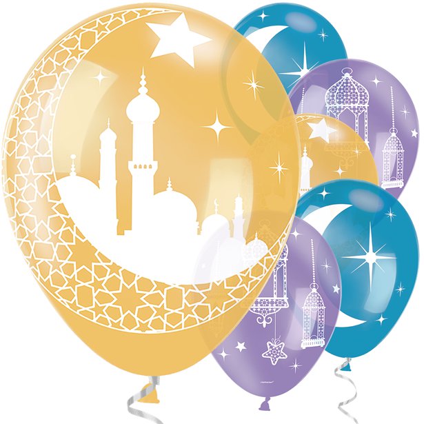 Ramadan Balloons - 11" Latex ( 6 PK )