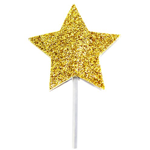 Star Gold Glitter Cake Topper - 3.5cm